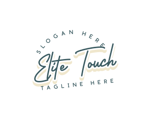 Retro Cursive Business logo design