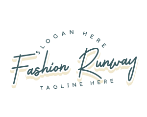 Retro Cursive Business logo design