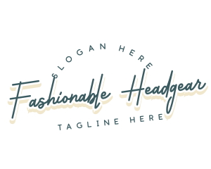 Retro Cursive Business logo design