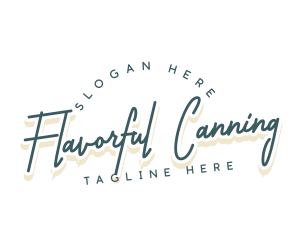 Retro Cursive Business logo design