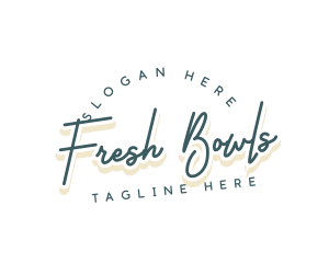 Retro Cursive Business logo design