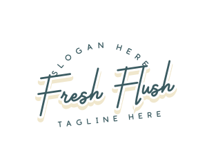 Retro Cursive Business logo design