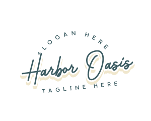 Retro Cursive Business logo design