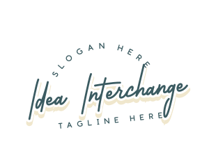 Retro Cursive Business logo design