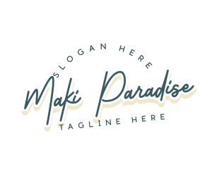 Retro Cursive Business logo design