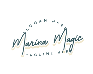 Retro Cursive Business logo design