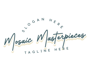 Retro Cursive Business logo design