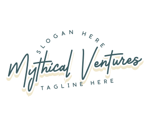 Retro Cursive Business logo design