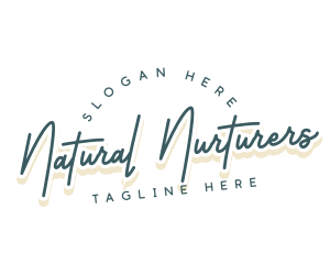 Retro Cursive Business logo design