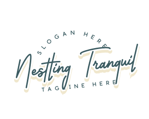 Retro Cursive Business logo design