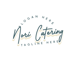 Retro Cursive Business logo design