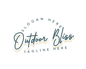 Retro Cursive Business logo design