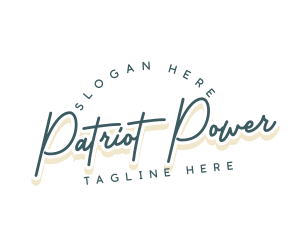 Retro Cursive Business logo design