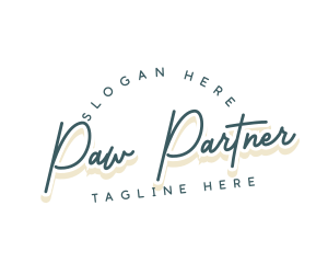 Retro Cursive Business logo design