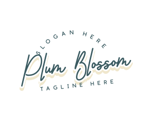 Retro Cursive Business logo design