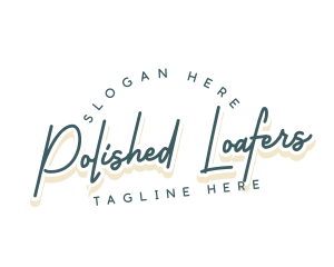 Retro Cursive Business logo design