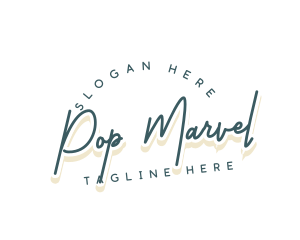 Retro Cursive Business logo design