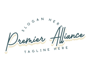 Retro Cursive Business logo design