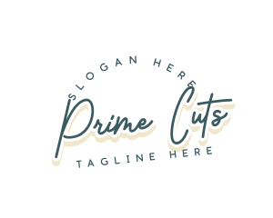 Retro Cursive Business logo design