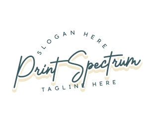 Retro Cursive Business logo design