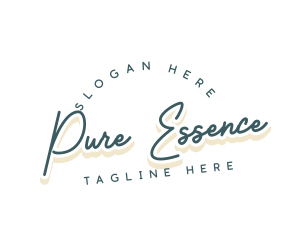 Retro Cursive Business logo design