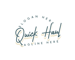 Retro Cursive Business logo design