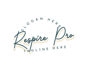 Retro Cursive Business logo design