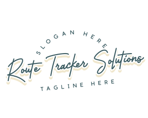 Retro Cursive Business logo design