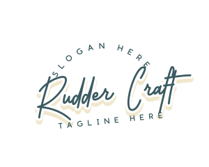 Retro Cursive Business logo design