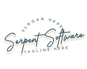 Retro Cursive Business logo design