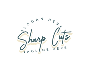 Retro Cursive Business logo design