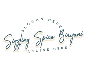 Retro Cursive Business logo design