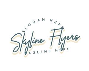 Retro Cursive Business logo design