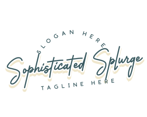 Retro Cursive Business logo design