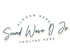 Retro Cursive Business logo design