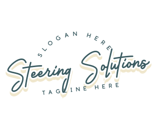 Retro Cursive Business logo design