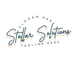 Retro Cursive Business logo design