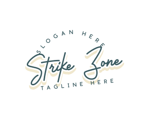 Retro Cursive Business logo design