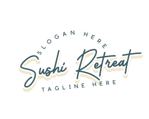 Retro Cursive Business logo design