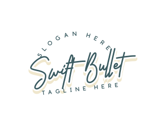 Retro Cursive Business logo design