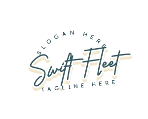 Retro Cursive Business logo design