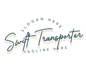 Retro Cursive Business logo design