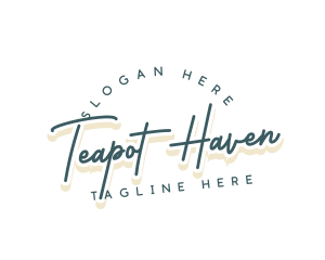 Retro Cursive Business logo design