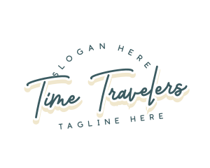 Retro Cursive Business logo design