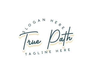 Retro Cursive Business logo design