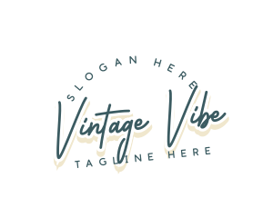 Retro Cursive Business logo