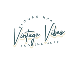 Retro Cursive Business logo