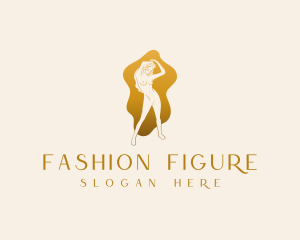 Golden Woman Nude logo design