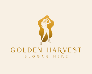 Golden Woman Nude logo design