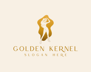 Golden Woman Nude logo design